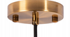 Szklana Lampa wisząca karbowana Retro grafitowa 30cm złota
