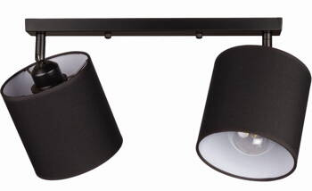 Lampa sufitowa listwa podwójna czarno biała