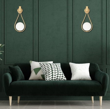 Kinkiet Milano Rosa złoty E14 mleczna kula