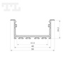 LED P23-1 Profil 2000 mm grafitowy lakierowany RAL 7016 (nr kat 86231027016)