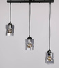 Lampa wisząca czarna/dymiona listwa 3xE27 Felis 33-00149