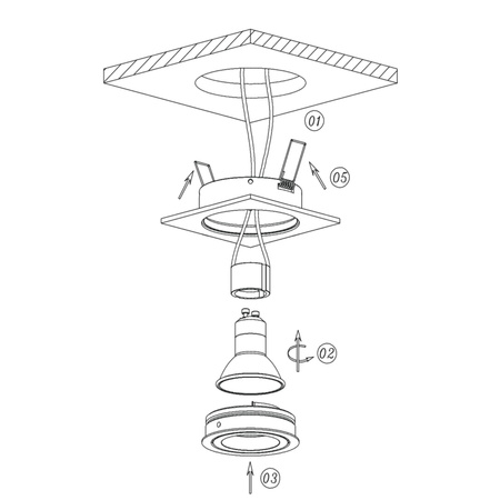 Lagos oczko podtynkowe okrągłe białe IP65 LP-440/1RS WH