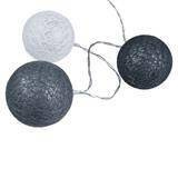 Girlanda LED biało-szare Kule 2xAA 1,5m 12SZT.