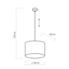Lampa wisząca TERCINO Black 1xE27 380