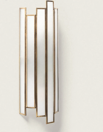 Kinkiet z Metalu i Szkła Bredos 2xE14 złoty