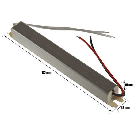 Zasilacz Led 12V 18W super slim IP20 cienki