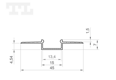 LED P6-3 Profil 1000 mm anod (nr kat 866301)