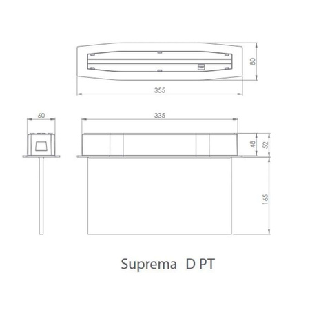 Oprawa awaryjna podtynkowa LED D-eco SA 3H IP44 AT