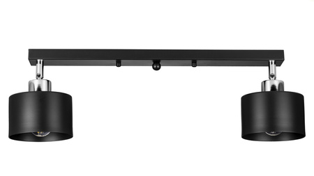 Klosz metalowy czarny kubełek loft E27