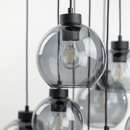 Lampa wisząca CUBUS GRAPHITE 9xE27 koło