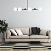 Lampa sufitowa Milano czarna 6xE14 mleczne kule EP1C22