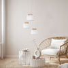 Lampa wisząca Duo White Juta koło 3xE27
