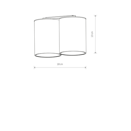 Nowodvorski Lampa punktowa natynkowa podwójna czarno złota EYE TONE 