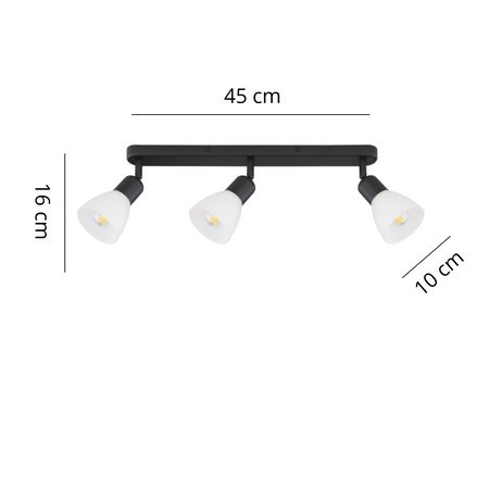 Lampa spot Malta 3xE14 czarna