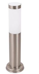 Słupek ogrodowy srebrny okrągły 1xE27 lampa IP44 45cm
