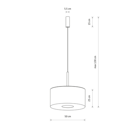 Lampa wisząca SANTANA M kremowy abażur 50cm Nowodvorski 11652