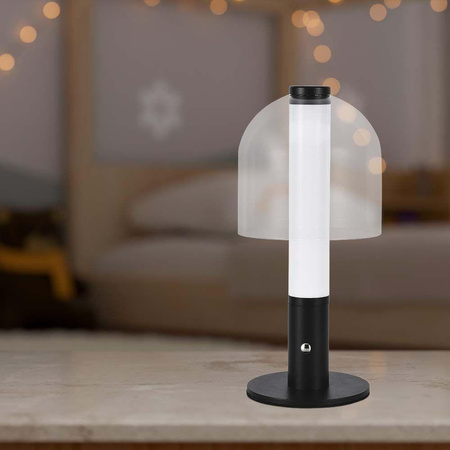 Lampka Biurkowa Nocna V-TAC 2W LED 30cm Ładowanie USB Ściemnianie Czarna VT-1056 3000K 100lm