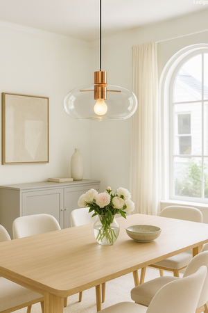 Lampa wisząca szklana LOFT Cairo Rose Gold