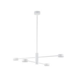 Nowodvorski Lampa wisząca biała metalowa ORBIT