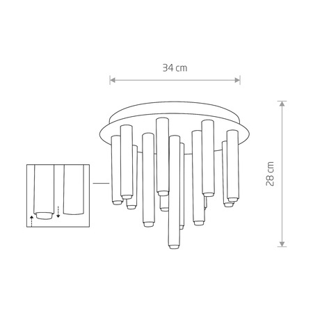 Nowodvorski Lampa sufitowa mosiądz STALACTITE 