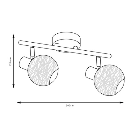 Lampa sufitowa DEX 2xE14