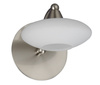 Lampa ścienna kinkiet 1X40W G9 satyna-nikiel+białe szkło ELISA 21-05857