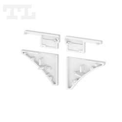 Komplet zaślepek bocznych białych P10-1 (1 szt. z otworem, 1 szt bez otworu) (nr kat 7710102)