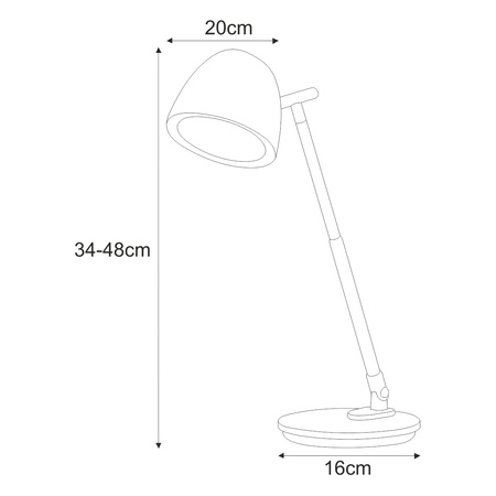 Lampka biurkowa K-BL1528 CZARNY z serii LOLEK