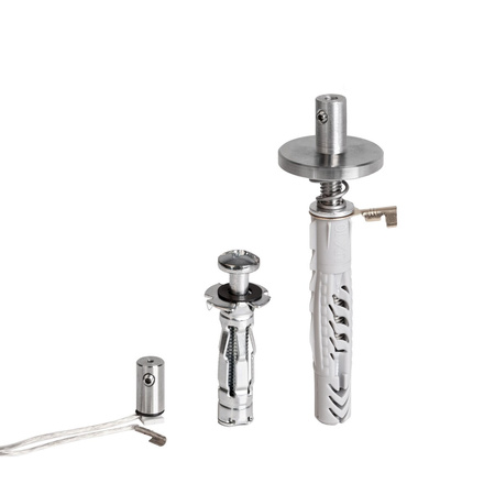 Kluś Zestaw mocowań FI-8-ZM-1, srebrny, stal nierdzewna, aluminium