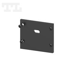 Zaślepka aluminiowa czarna P22-2, P22-3, P22-7, GK22-7 z otworem (wkręty w komplecie) (nr kat 7722215)