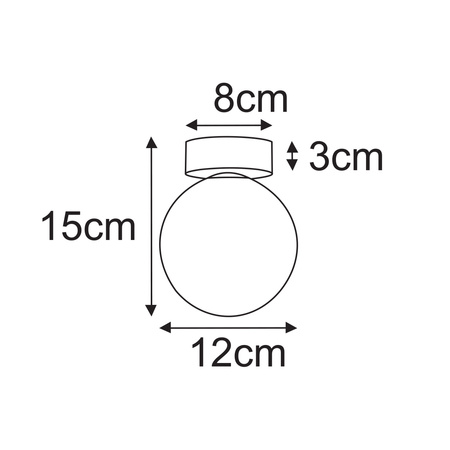 Prosta lampa sufitowa ze szklanym kloszem K-5686 z serii GIRO