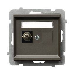 Gniazdo ekwipotencjalne pojedyncze Ospel Sonata Czekoladowy Metalik