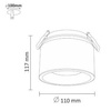 Oprawa ruchoma podtynkowa LED HARON 20W 1500lm biało-złota