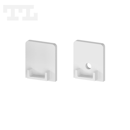 Komplet zaślepek bocznych białych P4-1, P6-3, GK6-3 do osłonki C11 (1 szt. z otworem, 1 szt bez otworu) (nr kat 770410)