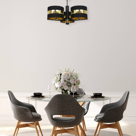 Lampa sufitowa PALMIRA BLACK / GOLD 3xE27 60W