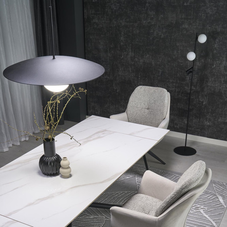 Tk Lighting SLATE BLACK GLASS lampa wisząca 1xE27