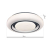Plafon MEGAN Ø380 mm 24W LED