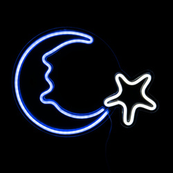 Dekoracja świetlna Neon LED "księżyc", 38 x 28,5 cm