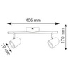 Lampa ścienno-sufitowa ruchoma LED RAWI 2 Czarna 3000K