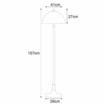 Lampa podłogowa K-F182208 z serii TIFANY