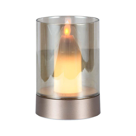 Lampka Nocna Światło Świecy V-TAC 3W LED Ładowanie USB Ściemnianie Złota 