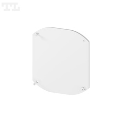 Zaślepka aluminiowa biała P23-8 bez otworu (wkręty w komplecie) (nr kat 7723814)