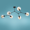 Lampa sufitowa FAIRY Czarna 6xE27