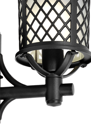 Elegancki kinkiet zewnętrzny z ozdobną kratką K-8215 z serii CHICAGO