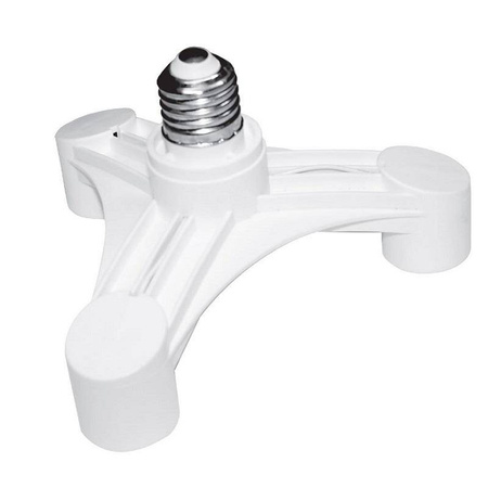 Rozgałęźnik adapter z gniazda E27 NA 3xE27 oprawki poziom ELEKTRO