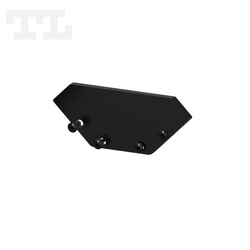Zaślepka aluminiowa czarna P3-3 z otworem (wkręty w komplecie) (nr kat 7703315)