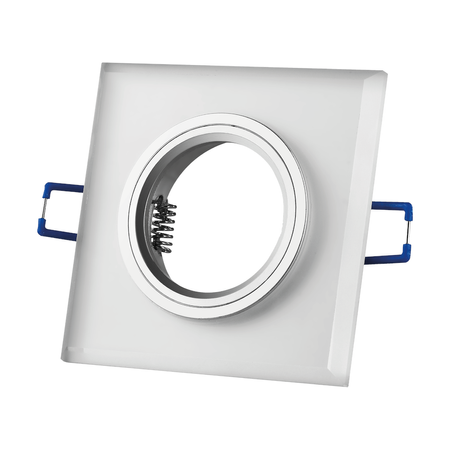 Oczko sufitowe szklane KWADRATOWE. Kolor: BIAŁY