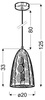 Lampa sufitowa wisząca Candellux Sfinks 31-43313  stożek  E27 ażurowy-miedziany