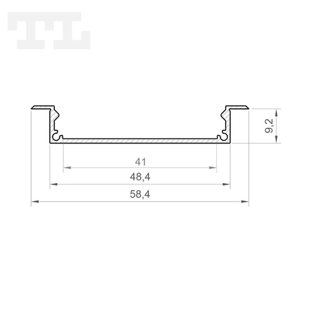 LED P21-1 Profil 1000 mm czarny lakierowany (nr kat 8621112)