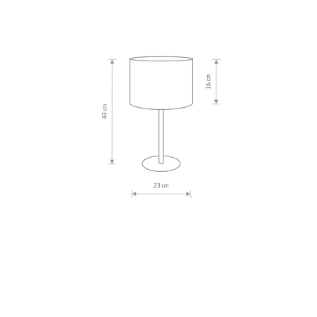Nowodvorski Lampa stołowa szara HOTEL